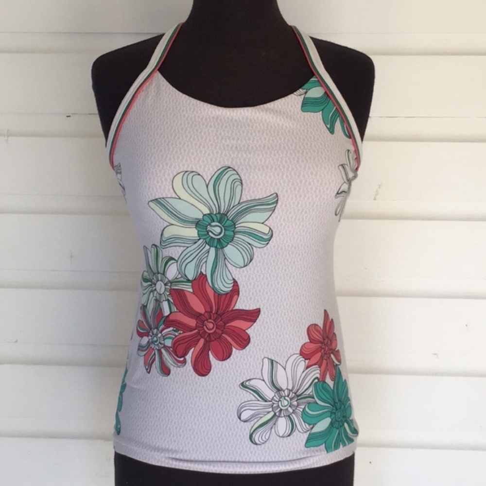 Lululemon Ujjayi Flower Print Y Tank
